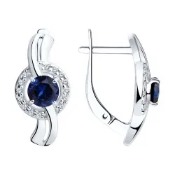 

Earrings made of silver with cubic zirconia