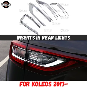 

Inserts in rear lights case for Renault Koleos 2017- ABS plastic molding 1 set / 4 pcs decoration car styling