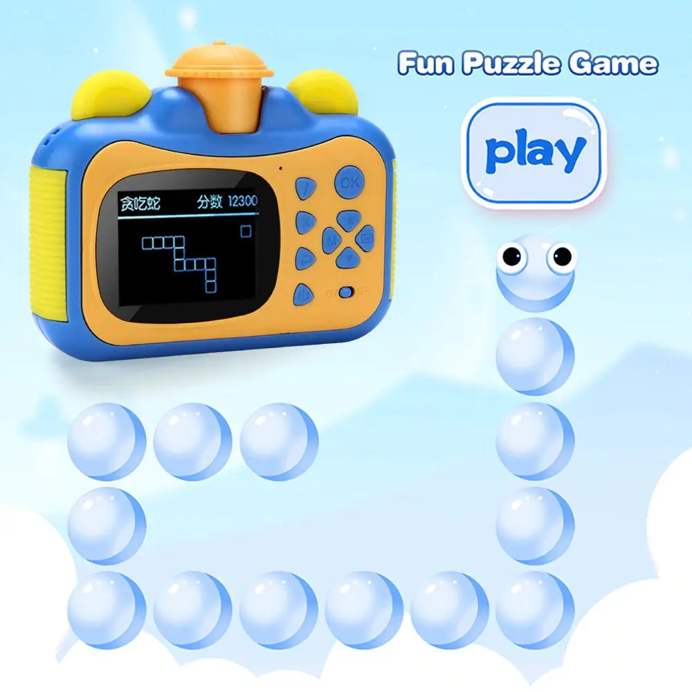 Kids Camera Instant Print Camera For Children 1080P Hd Video Photo Camera Toys With 32Gb Card