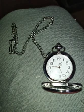 Reloj De bolsillo Retro De plata clásica para hombre, pulsera De mano De cuarzo pulido con cadena colgante, De bolsillo liso, regalo