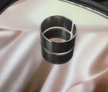 Conjunto de anillos circulares de Metal para mujer, Hiphop/Rock, accesorios de dedo abiertos, anillo de cola de Color plateado, regalo de joyería