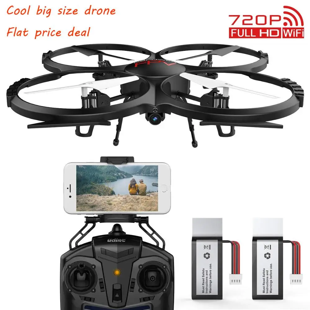 

Cool Big Size 100 Distance HD WiFi fpv RC Camera drone 818A Optical flow hover Gravity Control Quadcopters UAV 2 Batteries