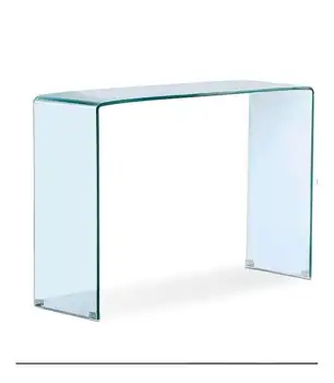 

Transparent tempered Glass console.