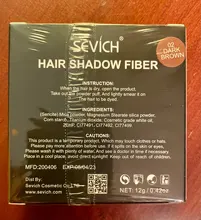 Sevich-Polvo de sombra para el pelo, 5 colores, 12g, resistente al agua, Control de bordes, cubre raíces, corrector de pelo marrón oscuro con farol