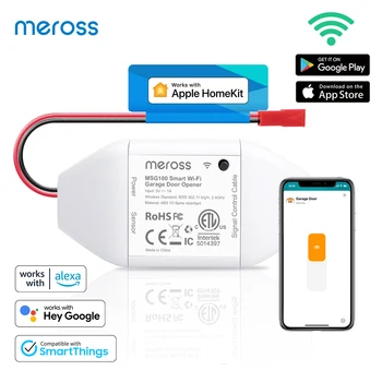 Meross HomeKit Smart WiFi apriporta per Garage, funziona con Apple HomeKit, Siri, CarPlay, Alexa, Google Assistant e SmartThings