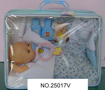 

Pups rubber 30 cm 2 kinds in blanket with axuars in clear bag with handles, sound, on batteries (