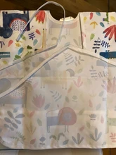 Bufanda de manga larga para bebés y niños pequeños, bata para arte a prueba de agua, delantal de alimentación, babero de bolsillo, Baberos de plátano de tela para eructar