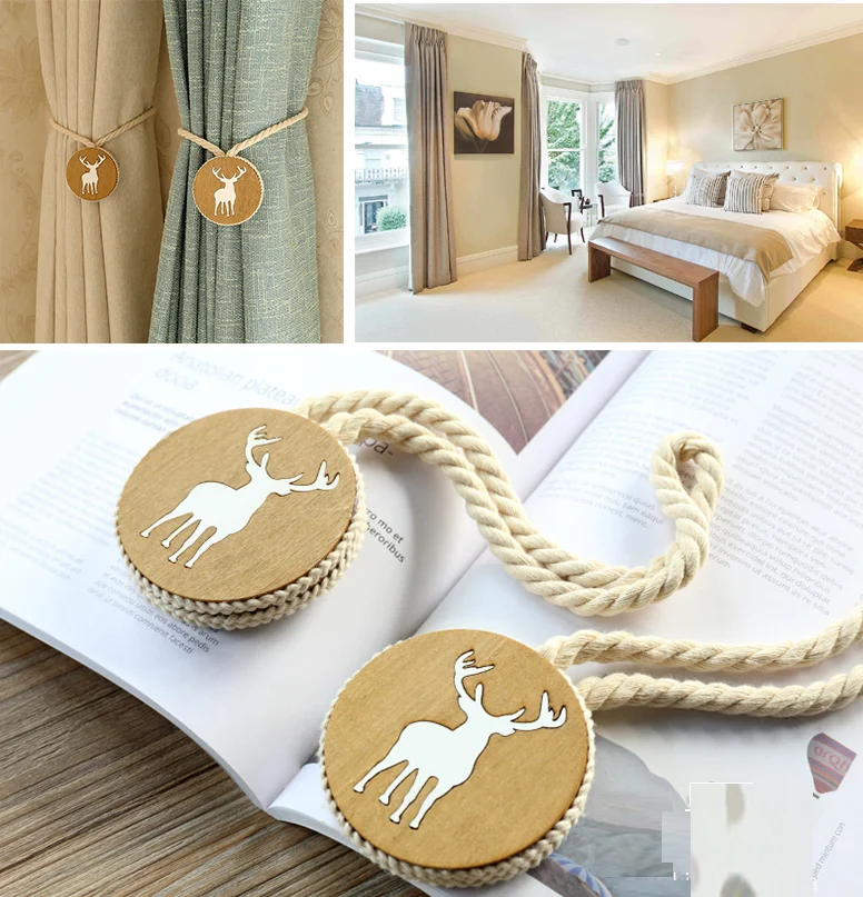 Magnetic Curtain Strap Curtain Holders Tieback Buckle Clips Hanging Ball Buckle Tie Back Curtain Accessories Home Curtain Decor