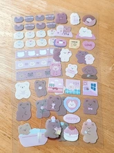 El Sr. Papel de 6 diseños 2 unids/bolsa estilo de dibujos animados dulce serie oso lindo mano cuenta DIY decoración Collage pegatinas de Material
