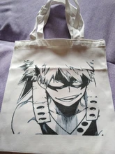 Boku No Anime mi héroe Academia Bakugou Katsuki gráfico de impresión de dibujos animados de bolsas de compras de las niñas de moda Casual paquete bolso de mano