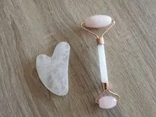 Natural Jade Gua Sha tablero raspador masaje de cuarzo rosa Jade Guasha piedra Chin cuello de la cara de arrugas removedor de belleza