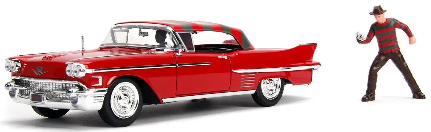 Персонажи фильмов Модель машинки с фигуркой Jada Toys Hollywood Rides: Машинка Кадиллак 1958