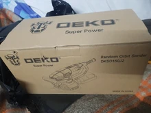 DEKO-LIJADORA ORBITAL Random DKSD125J1, 350W, con escape de polvo y depósito de polvo híbrido