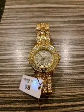 Reloj de moda con diamantes de oro para mujer, pulsera informal de marca de lujo, relojes femeninos