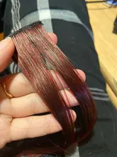 HUAYA-extensiones de pelo sintético de colores, horquillas largas y rectas para el pelo, pasadores