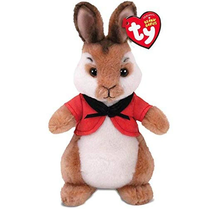 Ty Peter Bunny Плюшевые игрушки животных Кролик Кукла флопси, мопси, хлопковый хвост, mr. Tiggy Winkle& Jemima лужа утка