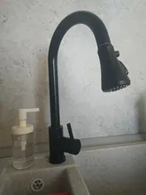 Faucet Kitchen-Sink Craner Pull-Out Hot-And-Cold-Water-Mixer Rotatble Matte Black 360