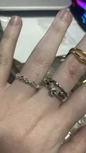 XIYANIKE-anillos de plata de ley 925 para mujer y parejas, joyería de fiesta curva de doble capa chapada en oro