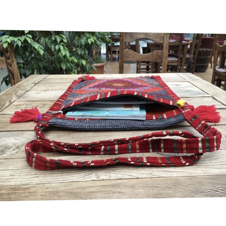 4- Turkish Rug Bag Turkish Jewellery Women Bag High Quality Turkish Accessories Anatolian Motifs Unique Special Design Women Hand Bags Made in Turkey Antique Classy Handmade Turkish Bag