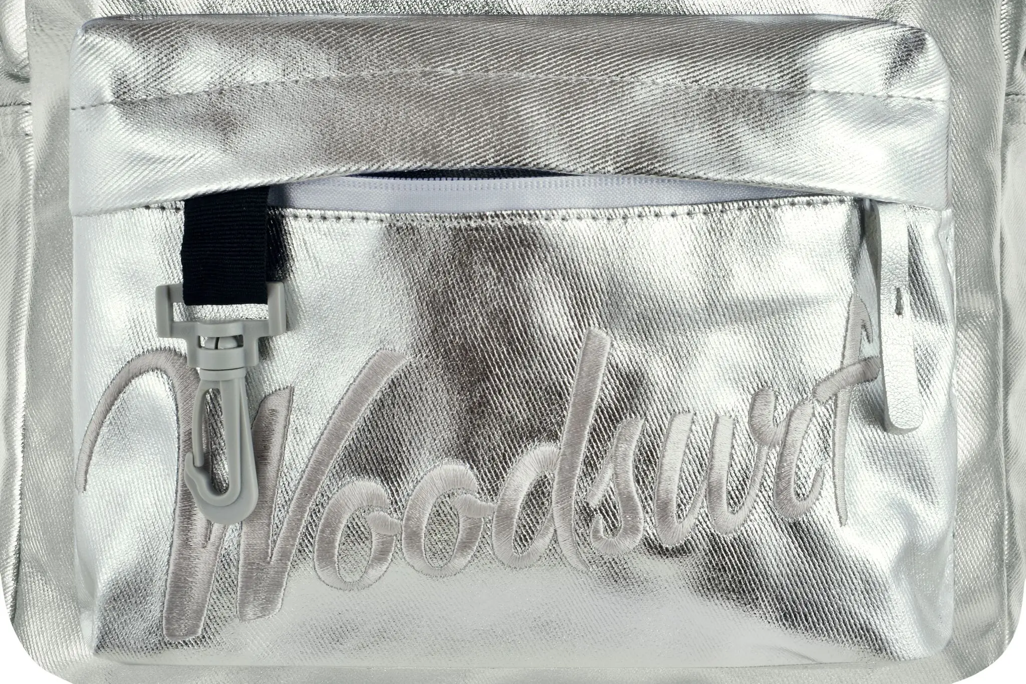 Рюкзак Woodsurf, EXPRESS Academy, коллекция NIGHT LIFE, канвас, моно металлик серебряный