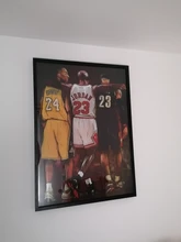 Poster Basketball Wall-Pictures Canvas Kobe Bryant Stars Lebron James Michael Living-Room