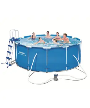 

Scaffold round basin 366 х122 cm, 10250 L, Bestway, full set, blue, item No. 56205