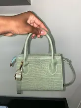 Bolso cruzado de cuero PU pequeño con patrón de cocodrilo para mujer, de Color sólido bolso de hombro, sencillo, para verano
