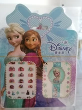 5 unids/set Disney 2 Elsa Anna chicas pegatinas de uñas nieve blanca Princesa Sofía maquillaje juguetes del tatuaje impermeable arte pegatinas