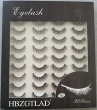 HBZGTLAD 2-20 pares 3D de visón pestañas falsas hecho a mano Wispy largo esponjosa pestañas falsas de ojos Natural extensión Kit de maquillaje Cilios