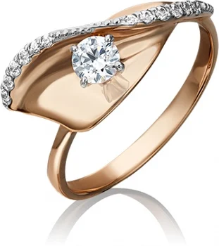 

Yuz platinum ring with Swarovski crystals made of combined gold