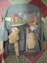 JULYCCINO-mochila con insignia de hebilla para mujer, bolso escolar de moda de Color caramelo, bolso de hombro para estudiante, mochila universitaria para chicas adolescentes