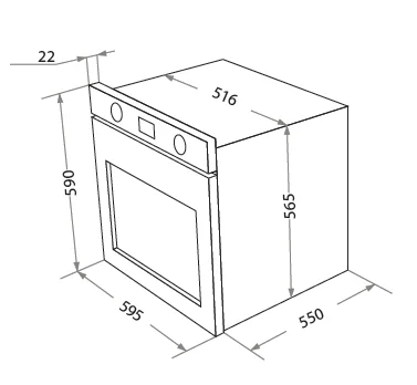 Шкаф духовой электрический HOMSair OES657WH