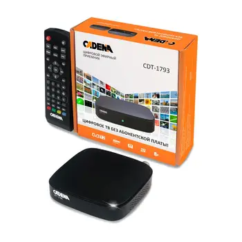 

Receiver digital terrestrial Cadena cdt-1793, 20 television channels and 3 radio, two multiplex, warranty 1 year