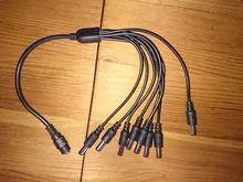 Divisor de energía DC cable para la seguridad de cctv conector de adaptador macho DC hembra a 2/3/4/5/8 adaptador de Cable divisor de conector
