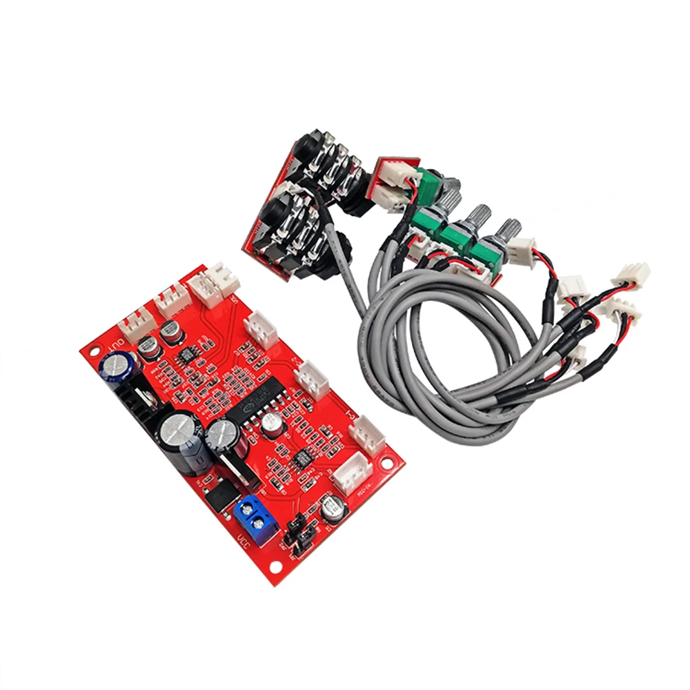 Taidacent Single Power Supply Karaoke Board PT2399 Reverberation AD828 Audio Mic Preamp Circuit Board Mixer Karaoke