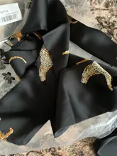 Women Shirts Blouses Lantern-Sleeve Office-Tops Blusas Tiger-Print Elegant Casual Fashion