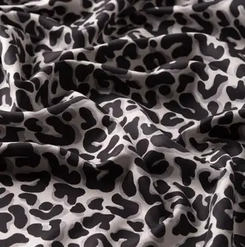 

Black Leopard Print Silk Shawl - Neck - Head - Made in Turkey - %100 Silk - Modern Pattern Muslim Women Hijabs Muslim Fashion