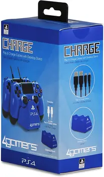 

Licensed 4Gamers charger for 2 controls Cable blue PS4