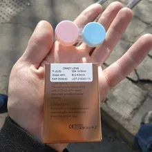 Lentes de contacto para Cosplay, lentillas de Color rojo y blanco para ojos de Halloween, 1 par