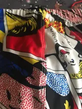 CUHAKCI-mallas con estampado Floral para mujer, Leggings con grafiti, diseño elástico Vintage, pata de gallo, W056