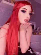 HANNE-Peluca de fiesta larga y recta para mujer, color rojo/Verde/azul/morado, fibra resistente al calor, aspecto Natural