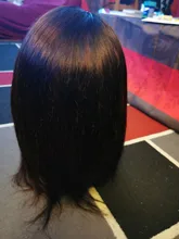 Pelo humano brasileño que rebota, mechones de pelo liso con cierre, Color Natural, pelo Remy, 3 mechones con cierre de encaje