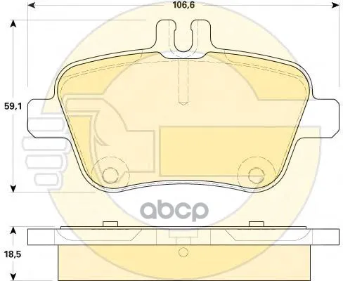 Колодки Тормозные Mercedes A(W176) 12-/B(W246) 11- Задние Girling 6119204 Girling арт. 6119204