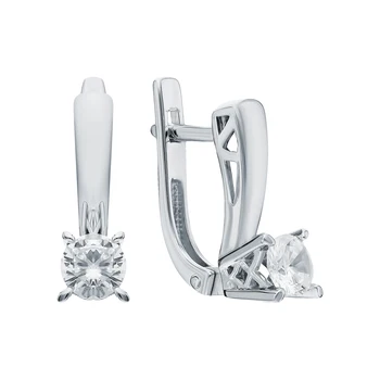 

Silver earrings with cubic zirconia sunlight sample 925