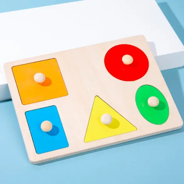 Montessori Toy Wooden Grasp Board Geometric Shape Educational Color Sorting Math Puzzle Preschool Learning Game Baby Kids Gift - Image 15