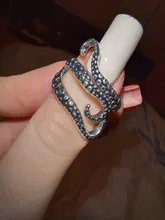 DoreenBeads-anillos de moda para hombre, Color plata, aleación de acero, estilo pulpo Vintage, Patrón Irregular, accesorios, 1 ud.