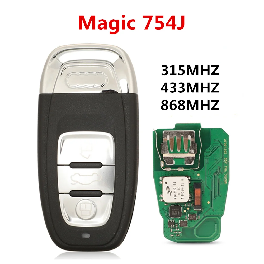Новый чип JYGC Magic 754J без ключа Go с 3 кнопками Интеллектуальный Автомобильный ключ