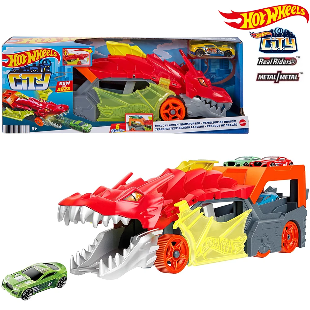 

Hot Wheels New Launcher And Carrier Dragon GTK42 Metal Case Birthday Toys For Children Kids Gift Fast and Furious Dodge Charger