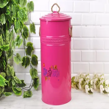 

Decorative Metal Straw Drawstring 30lt Pedal Bin Convenient Modern Vivid Colors Need Every Home Fast Shipping from Turkey