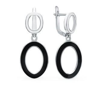 

Silver earrings with enamel sunlight sample 925